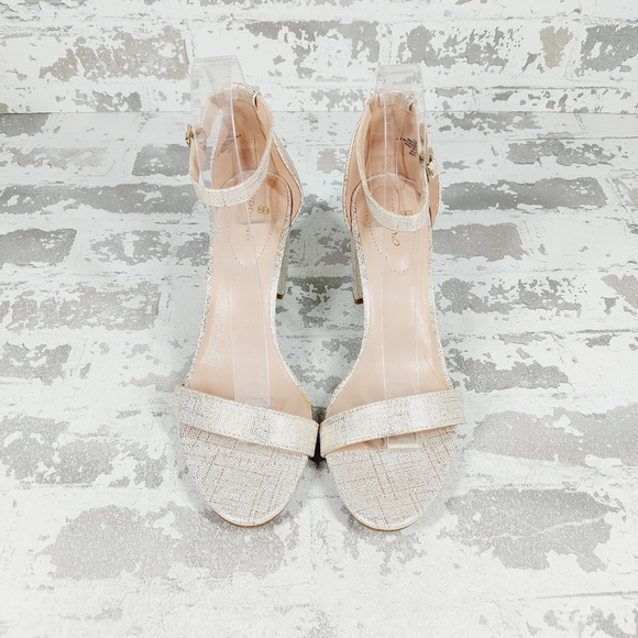 New Bandolino Armory 3 Silver Open Toe Ankle Strap Heeled Sandals C501 - Picture 7 of 12